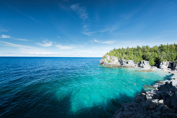 Fototapeta premium Beautiful landscape in Tobermory, Ontario, Canada