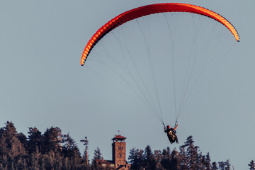 paraglider in the sky