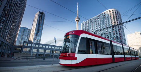 Tram in Toronto, Ontario, Canada