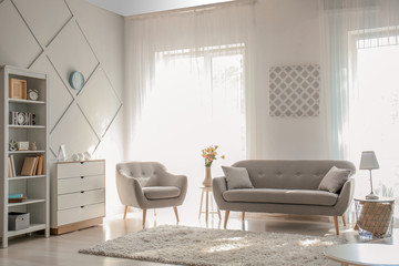 Stylish interior of modern living room