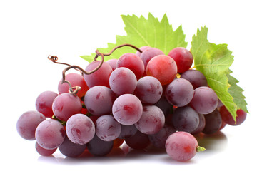 Fototapeta premium Red grape isolated on white