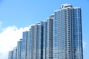 Fototapeta na wymiar High Density Residential Buildings in Kowloon, Hong Kong