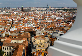 Fototapeta premium Panoramic aerial view in Madrid, capital of Spain, Europe.