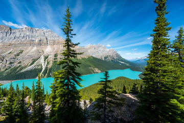Panele Szklane  Piękny krajobraz w parku narodowym Banff, Alberta, Kanada