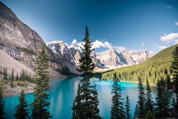 Beautiful Moraine lake in Banff national park, Alberta, Canada