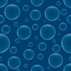 Bubbles on a blue background. Bubbles. Water. Foam. Stock illustration. Vector illustration.