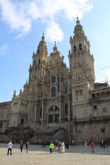 cathedral in Santiago spain, Facade, Portico de la Gloria