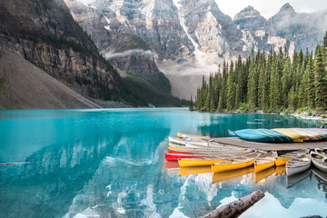 Beautiful Moraine lake in Banff national park, Alberta, Canada