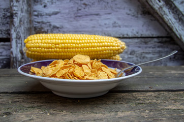cornflakes with milk - delicious healthy breakfast