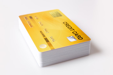 credit cards mockup on white background.