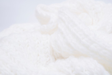 Fototapeta na wymiar warm fluffy soft knitted sweater scarf