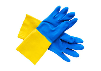 Protective plastic gloves
