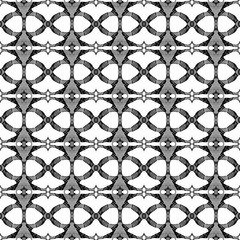 Fototapeta premium Black and white geometric seamless pattern. Hand d