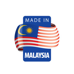 Malaysia flag, vector illustration on a white background.