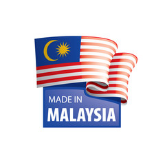 Malaysia flag, vector illustration on a white background.