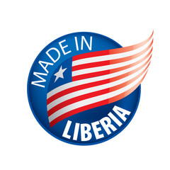 Liberia flag, vector illustration on a white background.