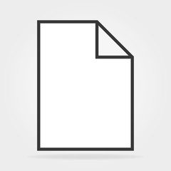 paper icon design template, outlined style. Vector icon