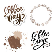 1 October International coffee day Logo. World Coffee day Logo Icon vector illustration on white background.