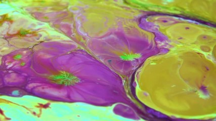Slow Motion Macro Abstract Pattern Artistic Concept Surface Moving Surface Liquid Paint Splashing Art Design