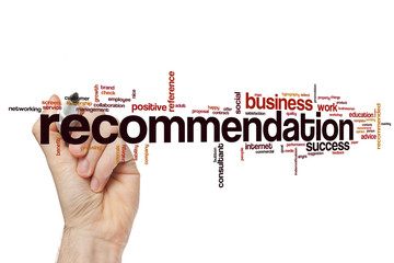 Recommendation word cloud