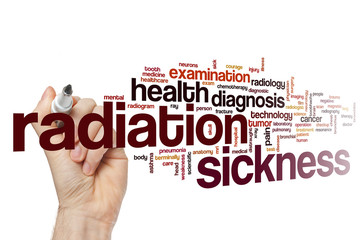 Radiation sickness word cloud