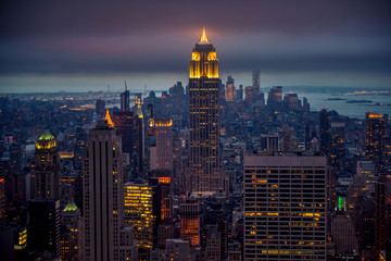 Obraz premium Newyork city at night, New York, United Staes of America