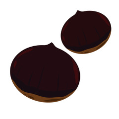 大きな栗のイラスト