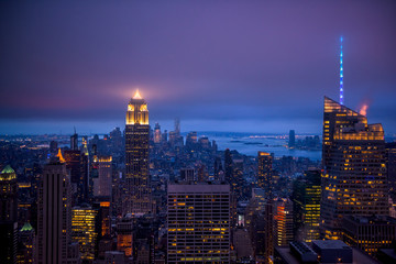 Fototapeta na wymiar Newyork city at night, New York, United Staes of America