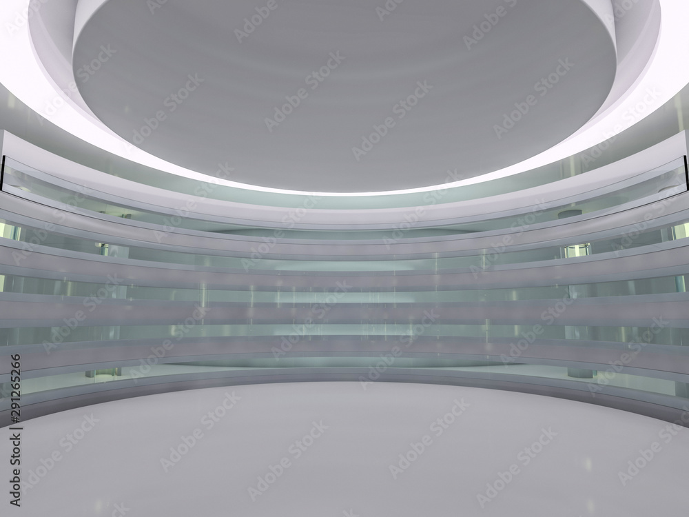 Wall mural Abstract modern architecture background. 3D