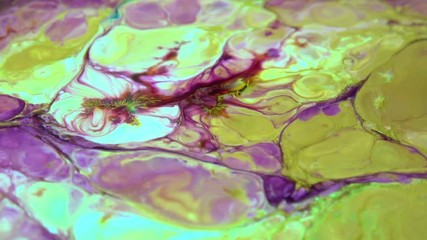 Slow Motion Macro Abstract Pattern Artistic Concept Surface Moving Surface Liquid Paint Splashing Art Design