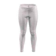 Tight leggings for women of white color. Front view. Sportswear. Mock up for your design and branding. Blank clean template. 3d realistic detailed illustration isolated on white background.