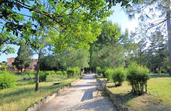 Monte Celio hill park Rome Italy
