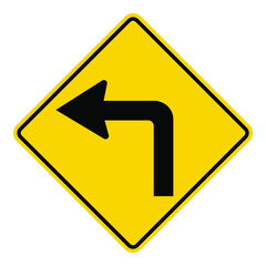 warning road sign