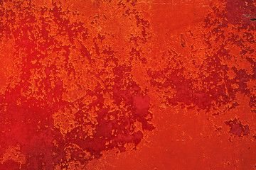 The surface of the paint and peeling off the metal plate and rust corrosion.