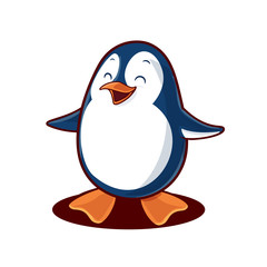 penguin on white background