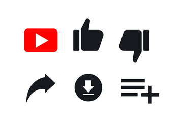 Social media thumb share in abstract style. Flat vector illustration. Social media marketing. Social network vector.