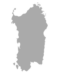Karte von Sardinien