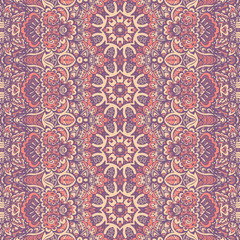 Seamless vector pattern vintage mandala art ornament.