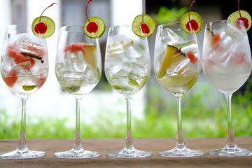 summer drinks background