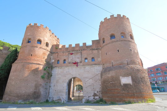 Porta San Paolo Gate Rome Italy