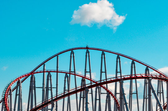 A roller coaster in an amusement park © Yohsuke