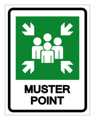 Muster Point Symbol Sign, Vector Illustration, Isolated On White Background Label .EPS10
