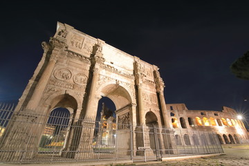 Arch of Constantine gate Foro Romano Rome Italy