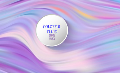 Modern colorful flow poster. Wave Liquid shape in blue color background. Art design for your design project.