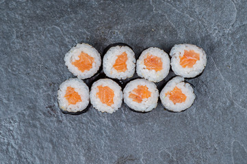 Sushi set, Japanese food, roll, Fresh and delicious sushi