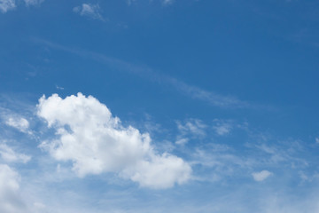 Naklejka na ściany i meble Feel fresh with beautiful blue sky with cloud.