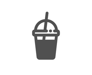 Hot latte, milkshake sign. Coffee cocktail icon. Tea drink mug symbol. Classic flat style. Simple coffee cocktail icon. Vector