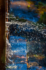 Water spray from a leak