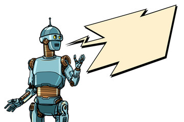 Fototapeta premium robot Cyber Monday advertising poster