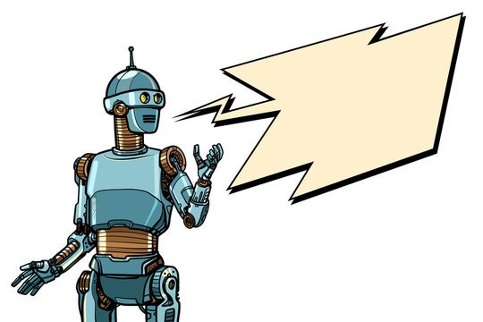 robot Cyber Monday advertising poster